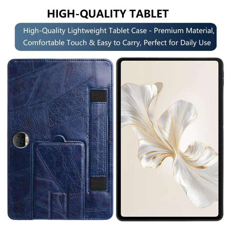 For Honor Pad 9 Wristband Retro Vegan Leather Back Tablet Case with Holder