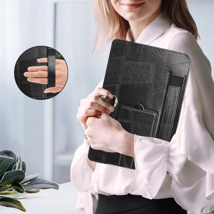 For Honor Pad 9 Wristband Retro Vegan Leather Back Tablet Case with Holder