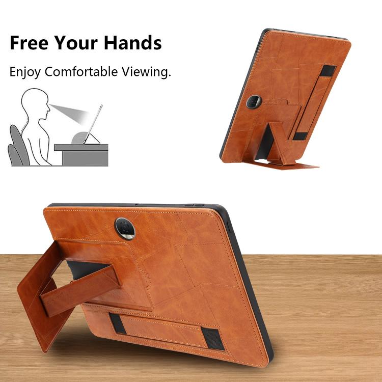For Honor Pad 9 Wristband Retro Vegan Leather Back Tablet Case with Holder