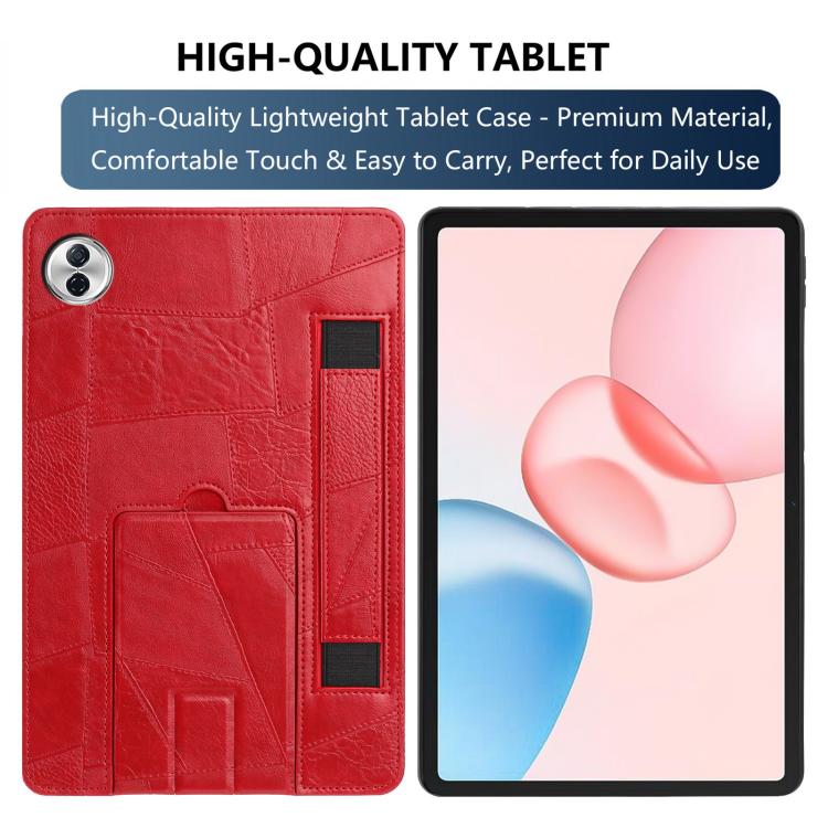 For Honor Pad 10 Wristband Retro Vegan Leather Back Tablet Case with Holder