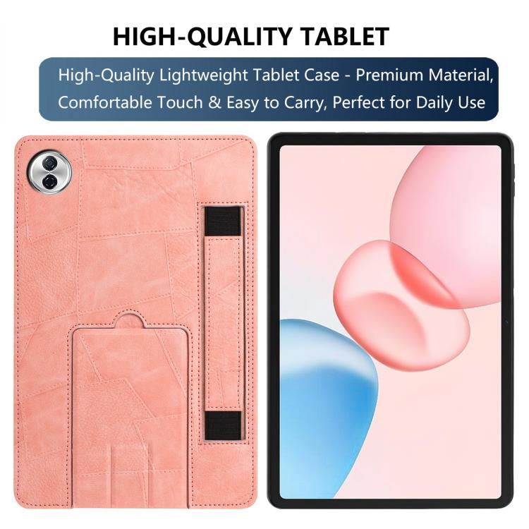 For Honor Pad 10 Wristband Retro Vegan Leather Back Tablet Case with Holder