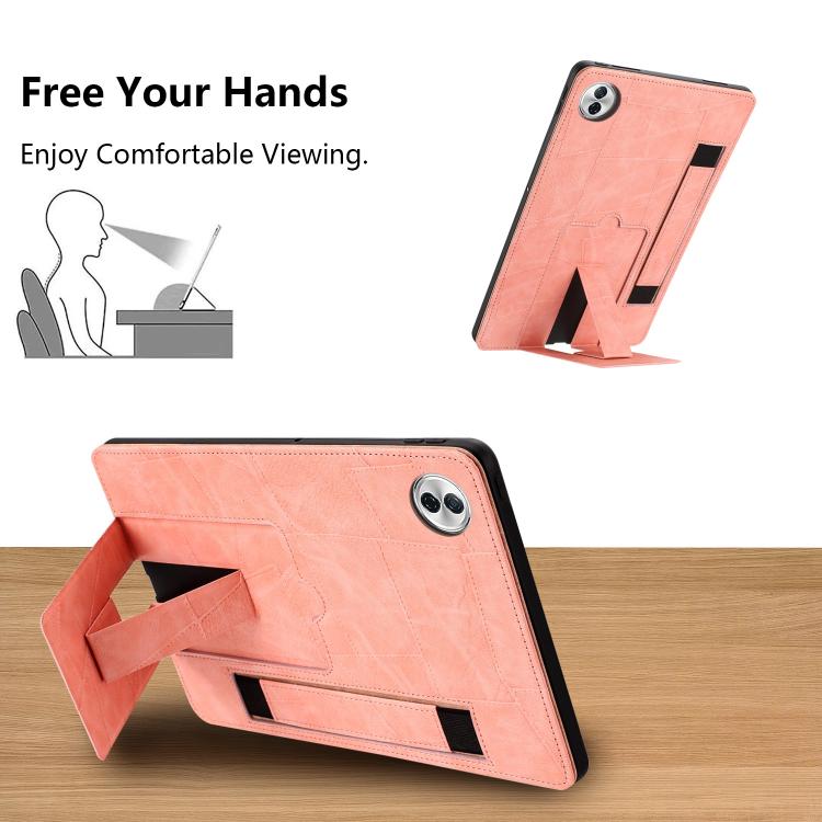 For Honor Pad 10 Wristband Retro Vegan Leather Back Tablet Case with Holder