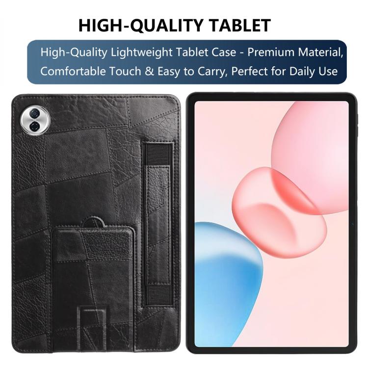 For Honor Pad 10 Wristband Retro Vegan Leather Back Tablet Case with Holder
