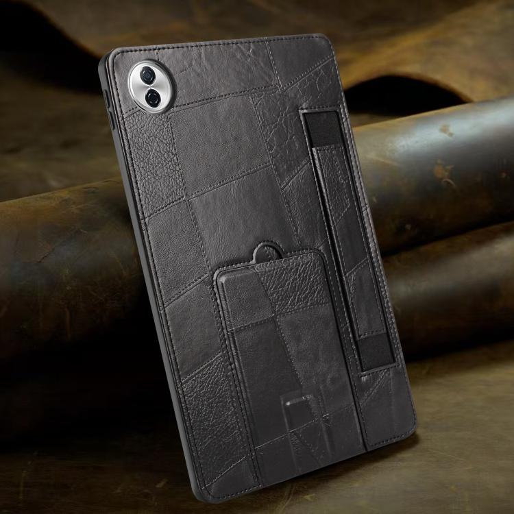 For Honor Pad 10 Wristband Retro Vegan Leather Back Tablet Case with Holder