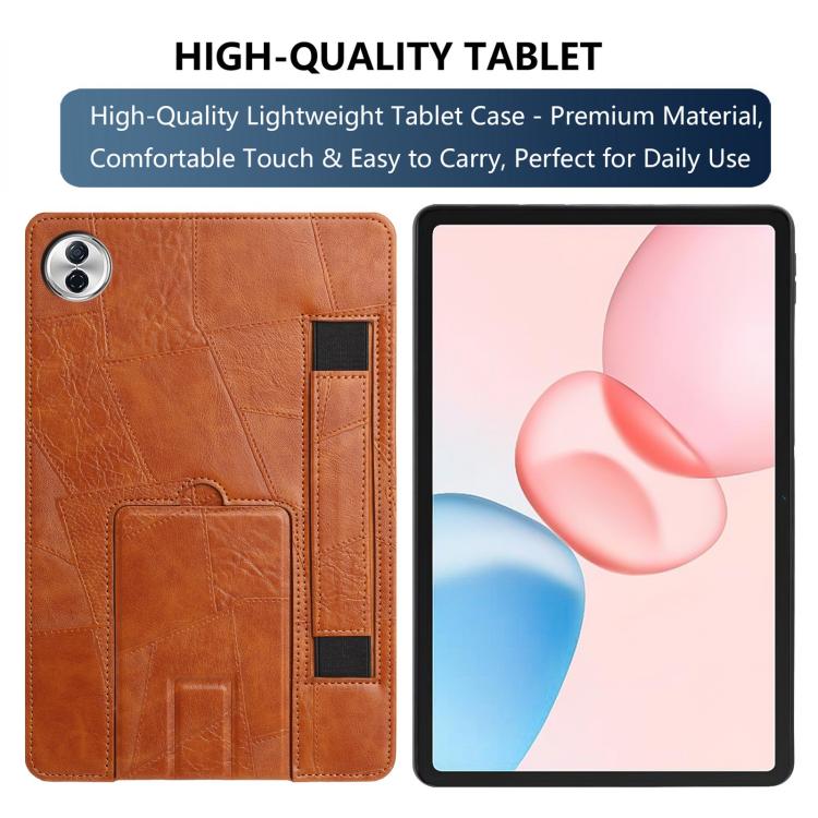 For Honor Pad 10 Wristband Retro Vegan Leather Back Tablet Case with Holder