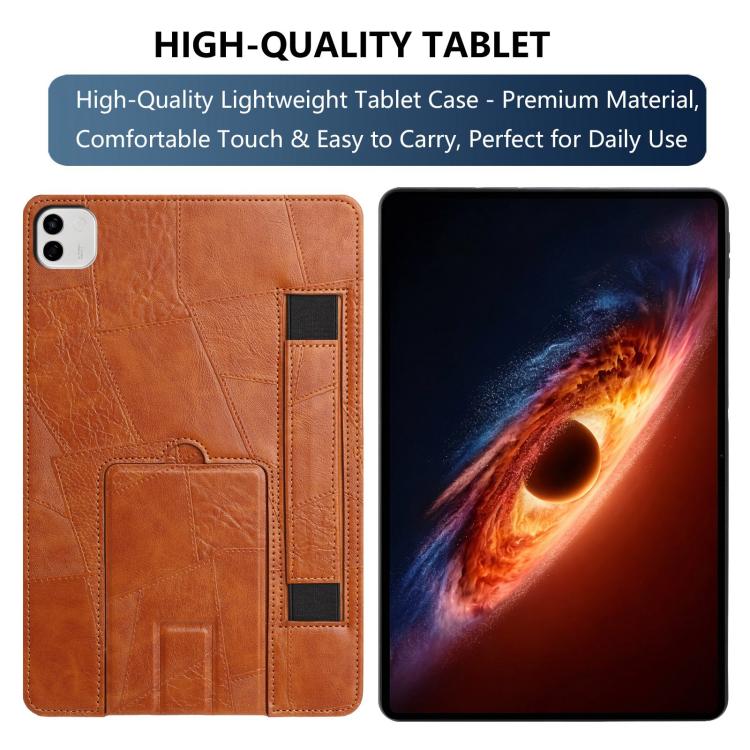 For Honor MagicPad 4 / 3 Pro Wristband Retro Vegan Leather Back Tablet Case with Holder