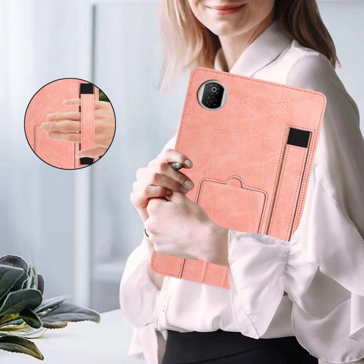 For Honor Pad X7 Wristband Retro Vegan Leather Back Tablet Case with Holder