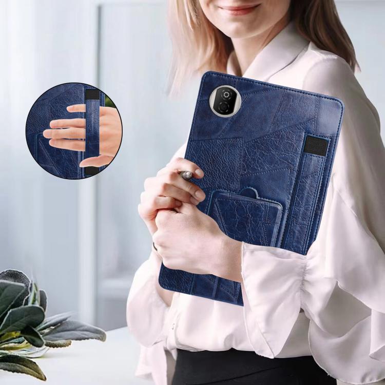 For Honor Pad X7 Wristband Retro Vegan Leather Back Tablet Case with Holder