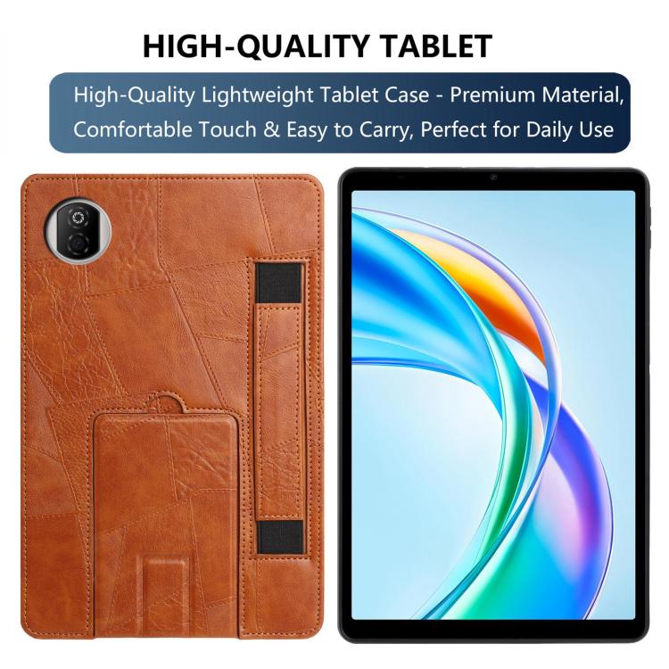 For Honor Pad X7 Wristband Retro Vegan Leather Back Tablet Case with Holder