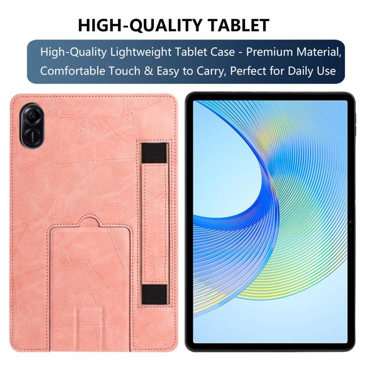 For Honor Pad X8b / X8a Wristband Retro Vegan Leather Back Tablet Case with Holder