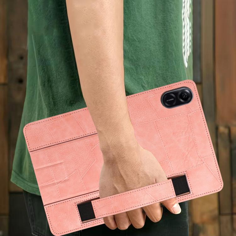 For Honor Pad X8b / X8a Wristband Retro Vegan Leather Back Tablet Case with Holder