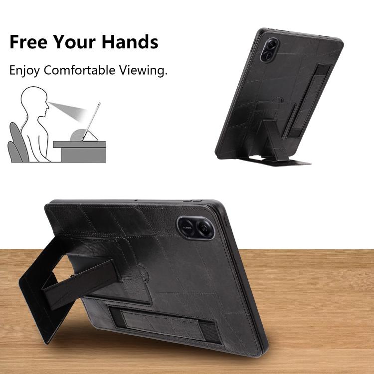 For Honor Pad X8b / X8a Wristband Retro Vegan Leather Back Tablet Case with Holder