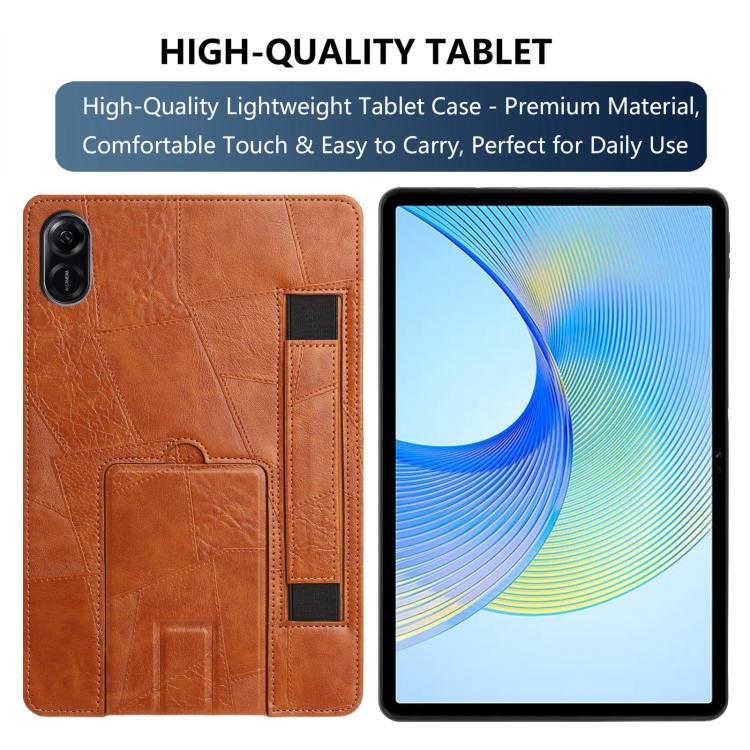 For Honor Pad X8b / X8a Wristband Retro Vegan Leather Back Tablet Case with Holder