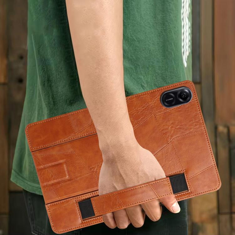 For Honor Pad X8b / X8a Wristband Retro Vegan Leather Back Tablet Case with Holder