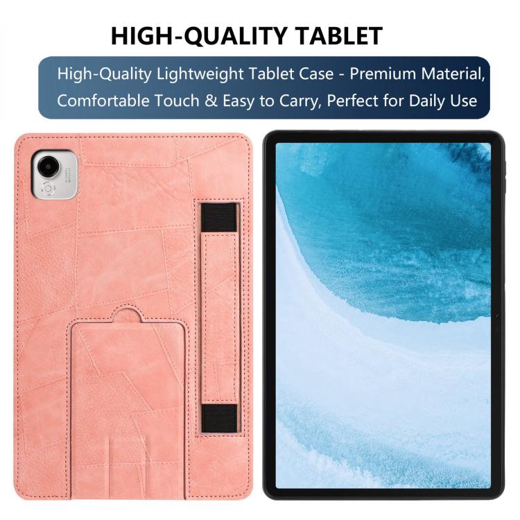 For Honor Pad X9a Wristband Retro Vegan Leather Back Tablet Case with Holder