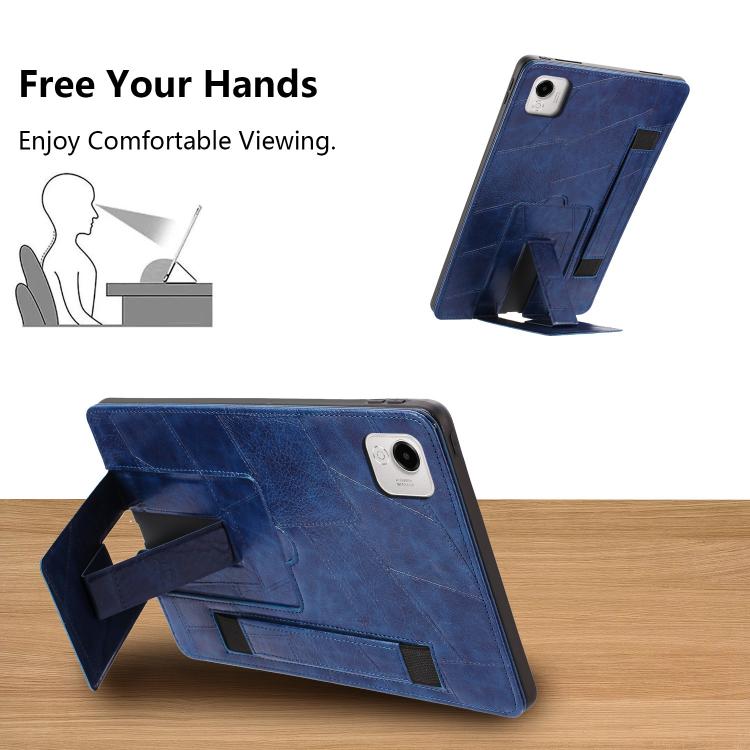For Honor Pad X9a Wristband Retro Vegan Leather Back Tablet Case with Holder