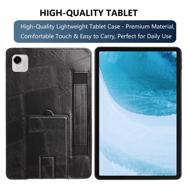 For Honor Pad X9a Wristband Retro Vegan Leather Back Tablet Case with Holder