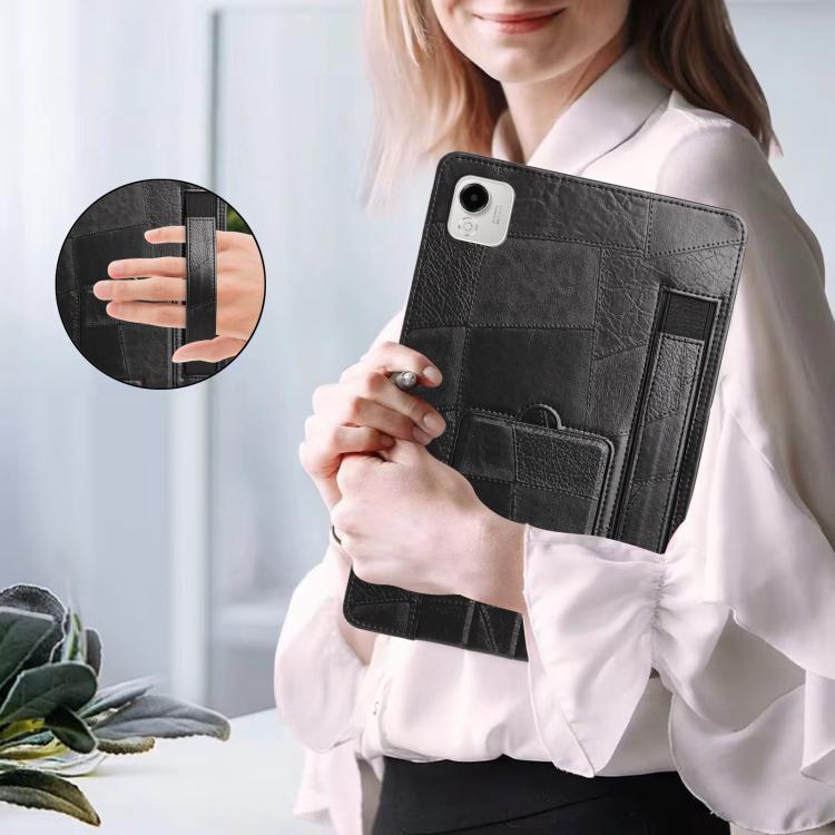 For Honor Pad X9a Wristband Retro Vegan Leather Back Tablet Case with Holder