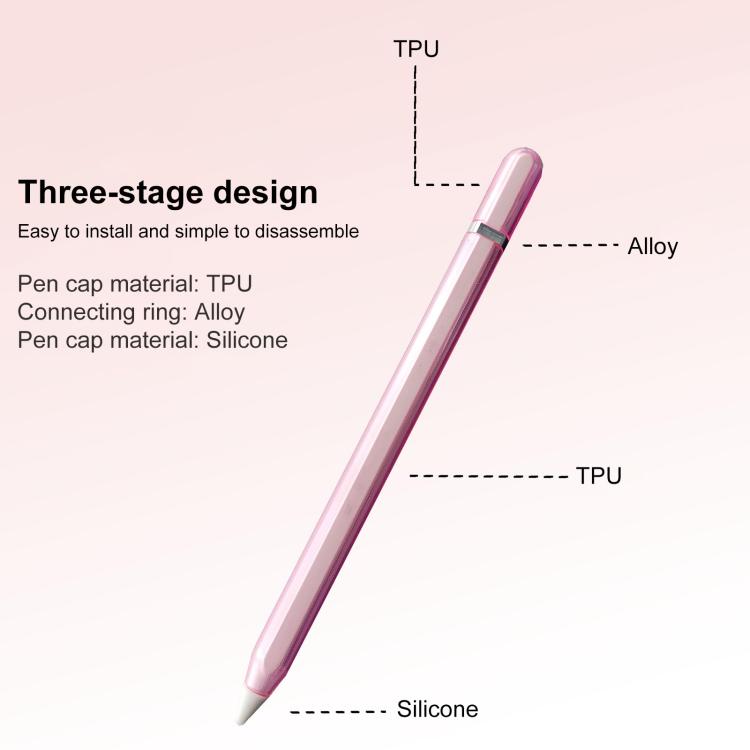 For Apple Pencil 2 / Pro Dome-shaped Transparent TPU Silicone Stylus Pen Protective Case