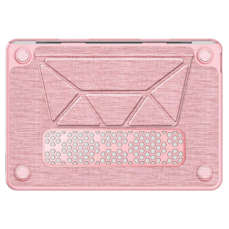 For MacBook Neo 13 inch 2026 A18 Pro A3404 Fabric Texture Pro Magnetic Holder Laptop Protective Case