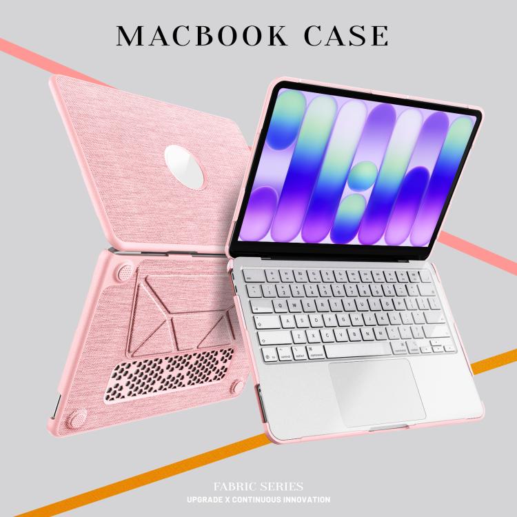 For MacBook Neo 13 inch 2026 A18 Pro A3404 Fabric Texture Pro Magnetic Holder Laptop Protective Case