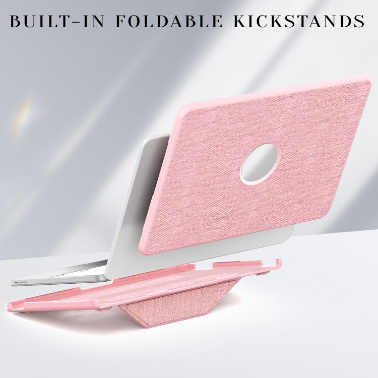 For MacBook Neo 13 inch 2026 A18 Pro A3404 Fabric Texture Pro Magnetic Holder Laptop Protective Case