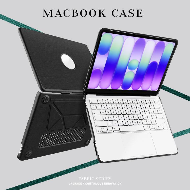 For MacBook Neo 13 inch 2026 A18 Pro A3404 Fabric Texture Pro Magnetic Holder Laptop Protective Case