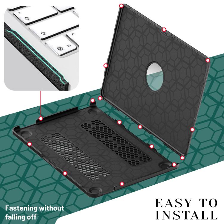For MacBook Neo 13 inch 2026 A18 Pro A3404 Fabric Texture Pro Magnetic Holder Laptop Protective Case