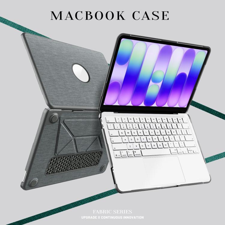 For MacBook Neo 13 inch 2026 A18 Pro A3404 Fabric Texture Pro Magnetic Holder Laptop Protective Case
