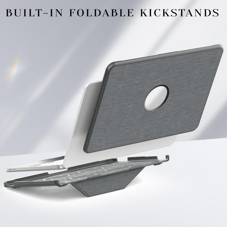For MacBook Neo 13 inch 2026 A18 Pro A3404 Fabric Texture Pro Magnetic Holder Laptop Protective Case