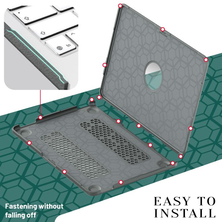 For MacBook Neo 13 inch 2026 A18 Pro A3404 Fabric Texture Pro Magnetic Holder Laptop Protective Case