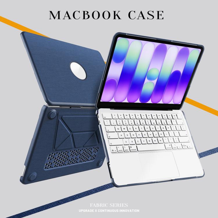 For MacBook Neo 13 inch 2026 A18 Pro A3404 Fabric Texture Pro Magnetic Holder Laptop Protective Case