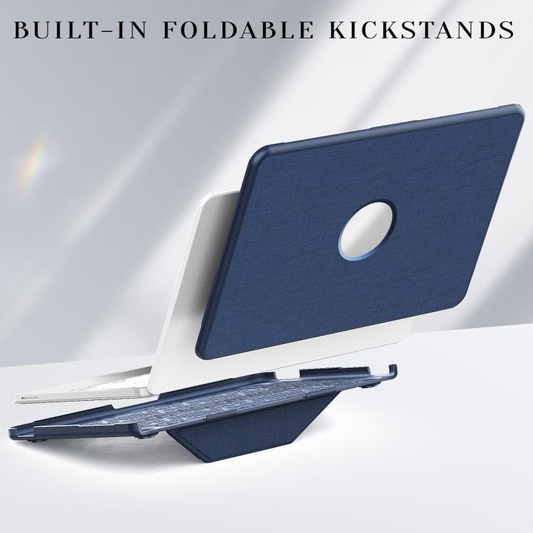 For MacBook Neo 13 inch 2026 A18 Pro A3404 Fabric Texture Pro Magnetic Holder Laptop Protective Case