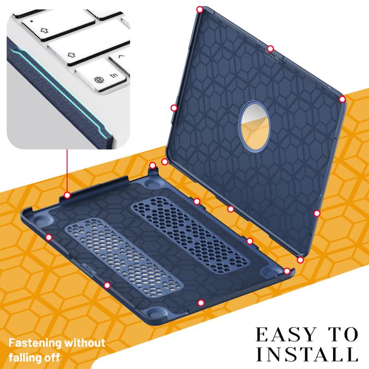 For MacBook Neo 13 inch 2026 A18 Pro A3404 Fabric Texture Pro Magnetic Holder Laptop Protective Case