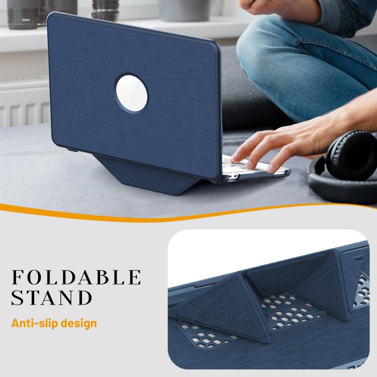 For MacBook Neo 13 inch 2026 A18 Pro A3404 Fabric Texture Pro Magnetic Holder Laptop Protective Case