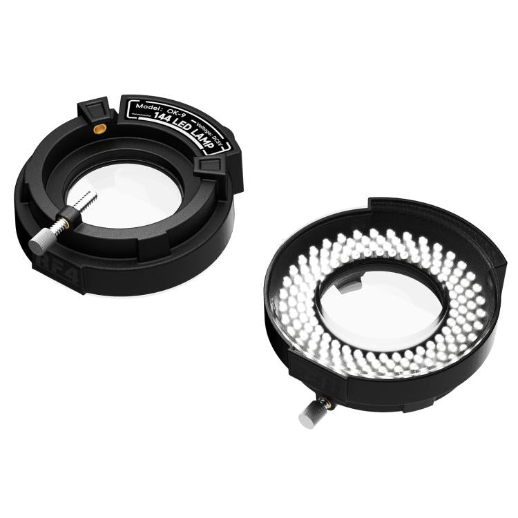 RF4 OK-9 Adjustable 144pcs LED Ring Light for Binocular / Trinocular Stereo Microscope - Black