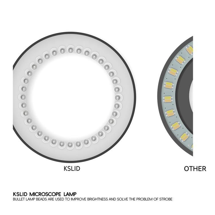RF4 Kslid OK-13 Adjustable 35pcs LED Ring Light for Binocular / Trinocular Stereo Microscope - Black