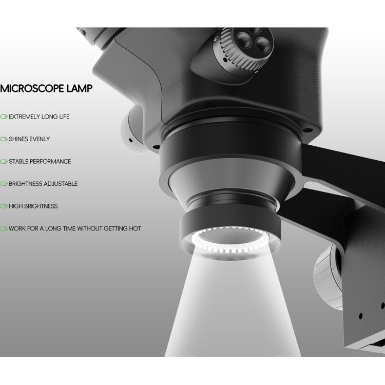 RF4 Kslid OK-13 Adjustable 35pcs LED Ring Light for Binocular / Trinocular Stereo Microscope - Black