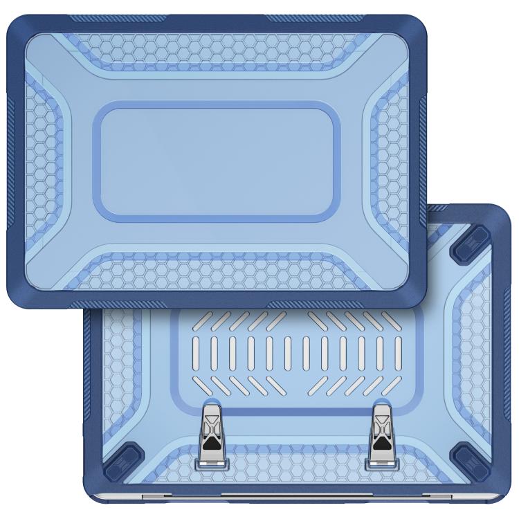 For MacBook Neo 13 inch 2026 A18 Pro A3404 PC Hybrid TPU Honeycomb Metal Stand Laptop Protective Case