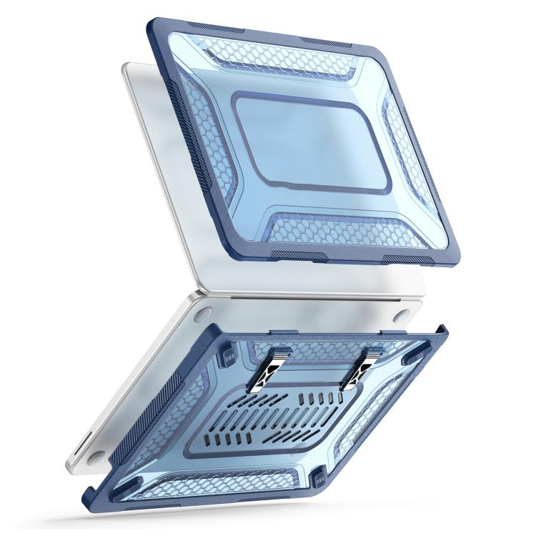 For MacBook Neo 13 inch 2026 A18 Pro A3404 PC Hybrid TPU Honeycomb Metal Stand Laptop Protective Case