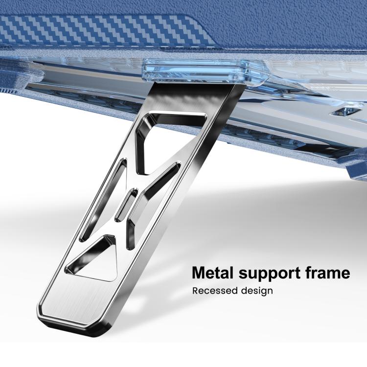 For MacBook Neo 13 inch 2026 A18 Pro A3404 PC Hybrid TPU Honeycomb Metal Stand Laptop Protective Case