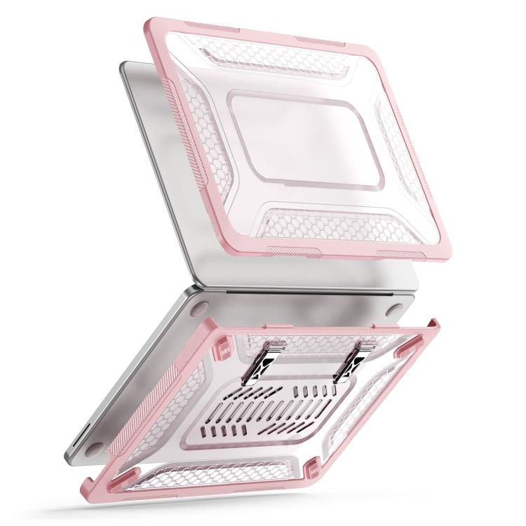 For MacBook Neo 13 inch 2026 A18 Pro A3404 PC Hybrid TPU Honeycomb Metal Stand Laptop Protective Case