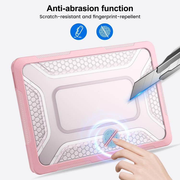 For MacBook Neo 13 inch 2026 A18 Pro A3404 PC Hybrid TPU Honeycomb Metal Stand Laptop Protective Case