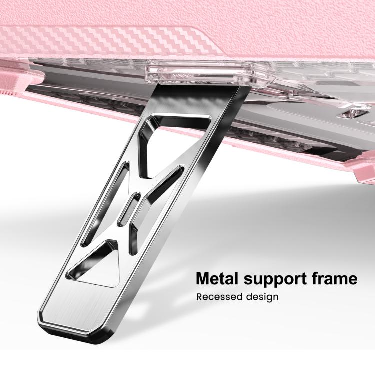 For MacBook Neo 13 inch 2026 A18 Pro A3404 PC Hybrid TPU Honeycomb Metal Stand Laptop Protective Case