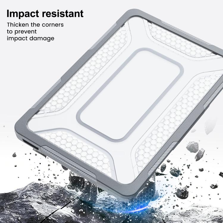 For MacBook Neo 13 inch 2026 A18 Pro A3404 PC Hybrid TPU Honeycomb Metal Stand Laptop Protective Case