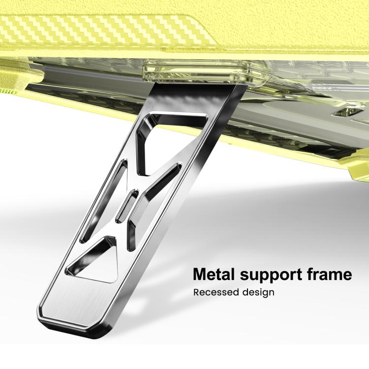 For MacBook Neo 13 inch 2026 A18 Pro A3404 PC Hybrid TPU Honeycomb Metal Stand Laptop Protective Case