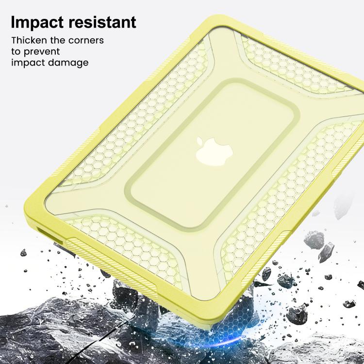 For MacBook Neo 13 inch 2026 A18 Pro A3404 PC Hybrid TPU Honeycomb Metal Stand Laptop Protective Case