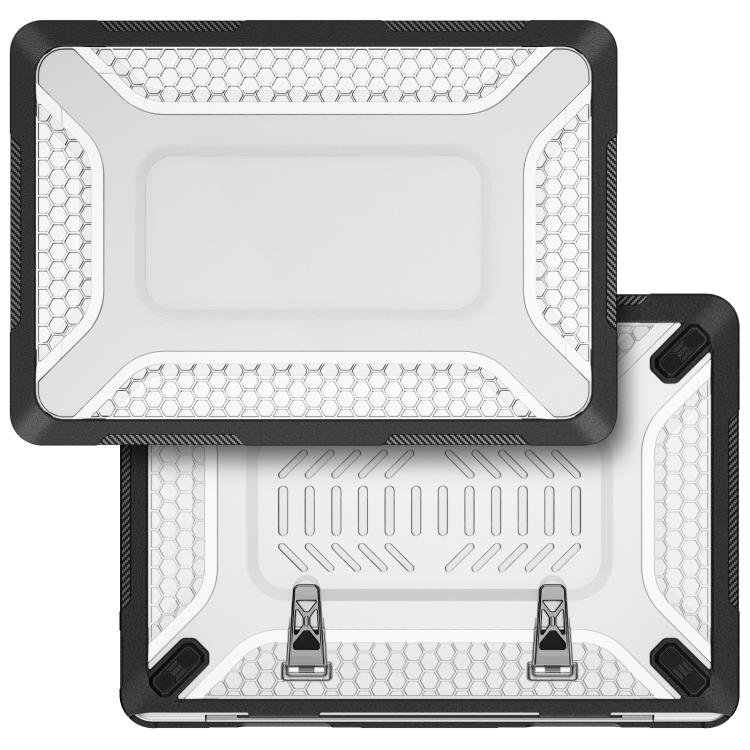 For MacBook Neo 13 inch 2026 A18 Pro A3404 PC Hybrid TPU Honeycomb Metal Stand Laptop Protective Case