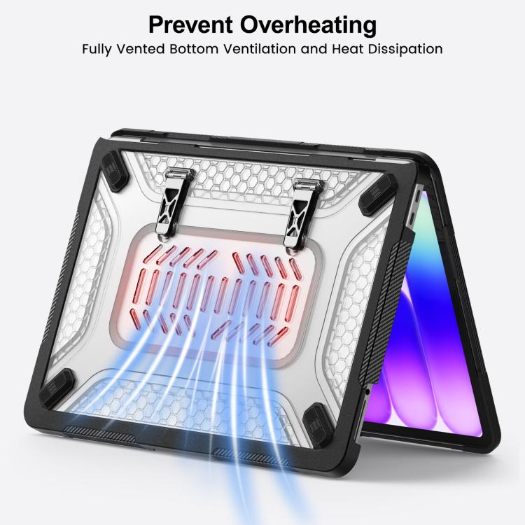 For MacBook Neo 13 inch 2026 A18 Pro A3404 PC Hybrid TPU Honeycomb Metal Stand Laptop Protective Case