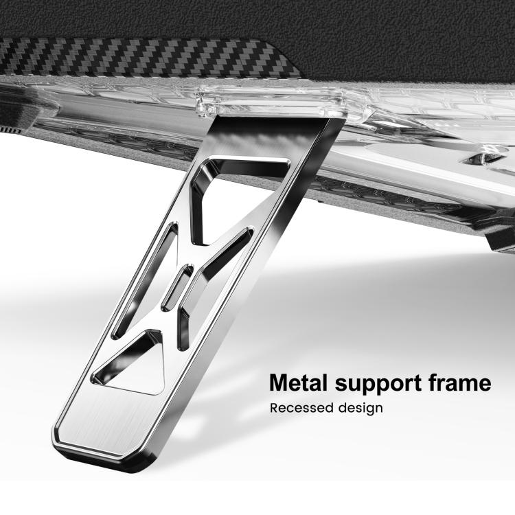 For MacBook Neo 13 inch 2026 A18 Pro A3404 PC Hybrid TPU Honeycomb Metal Stand Laptop Protective Case